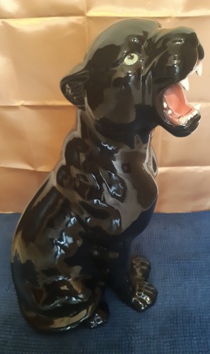 Ceramic black panther - ceramic,