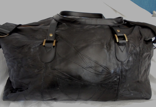 Vintage black leather - black, weekend