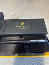 Cross Pen , Calais Matt Black, Roller Ball ,In Gift Box. Lifetime Guaranteed
