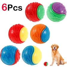 6Pcs Squeaky Balls Toys Dogs Interactive Toys TPR Dog Chew Toy for Dog Pet Teeth
