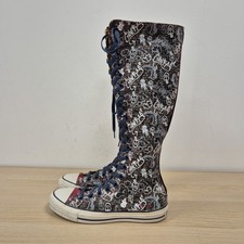 Converse All Star Trainers Knee High Tall Tattoo Artist Rare Boots UK 6 EU 39