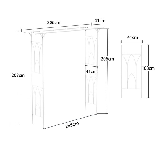 Garden arch arbor heavy duty - arch,