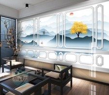 3D Lake Boat N10506 Wallpaper