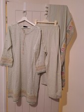 sada Bahar mint green printed