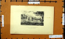 Original Old Antique Print