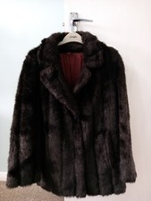 Vintage Faux Fur Coat 1940's 1950's style Size M Glenn Models Ltd