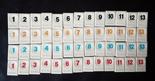 TRAVEL RUMMIKUB SPARE TILES - SMALL SIZE - VARIOUS NUMBERS AND COLOURS