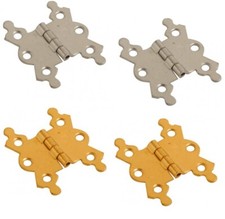 1 PAIR -FANCY ORNATE DECORATIVE BUTTERFLY BUTT HINGE CUPBOARD CABINET DOOR HINGE