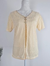 Vintage Butter Yellow Beaded