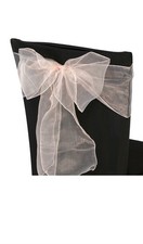 37x Organza Sashes Chair Cover Fuller Bow Ribbon Wedding Banquet Birthday 7x110"