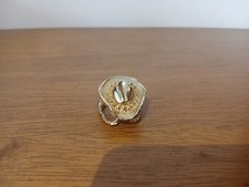 Gold tone cowboy hat scarf slide