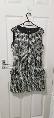 Mango black white geometric - black, &