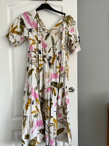 White stuff jolene leaf print - white,