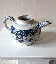 Rare small 18th century Delft  tin glazed Teapot. Circa 1770