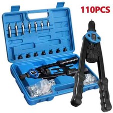 110PCS Pro Rivnut Tool Kit - M3-M12 Threaded Riveter Gun w/ Repair Mandrels UK