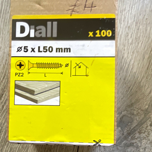 Diall wood screws 5mm 50mm - x,