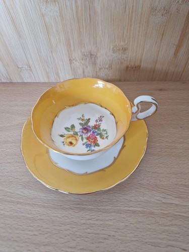Radfords cup and saucer - radfords, yellow