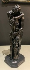 Vintage Crosa 2001 Nude Figure Bronzed Resin Sculpture Couple Lovers Heavy Art 