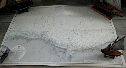 Vintage admiralty sea chart - sea,