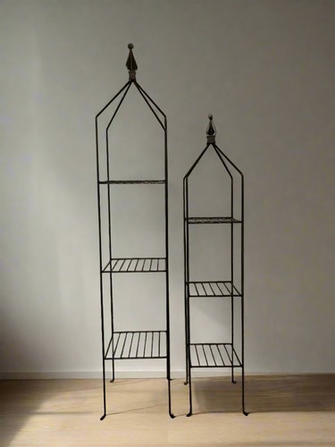 Wrought iron shelf stand - wrought,