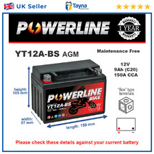 Powerline Battery CT12A-BS