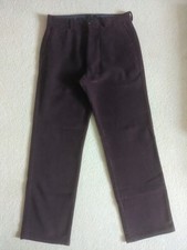 Men's Marks & Spencers Blue Harbour Luxury Moleskin Trousers, 32W 31L, Purple