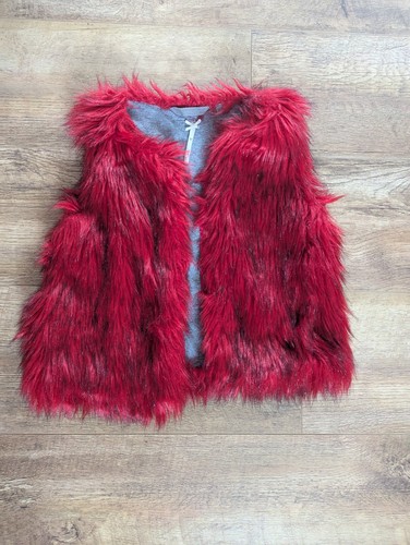 Red gilet coat girls - red,