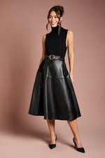 Coast Black Midi Skirt Womens Occasion Skirts