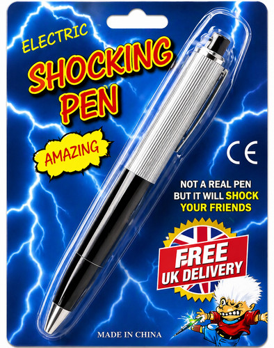 Electric shock prank pen funny - shock,