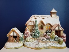 Retired Lilliput Lane St. Agnes Nativity Light-up ornament, with box and deeds.