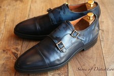 Santoni Blue Leather Camo