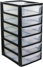 6 slim  Drawer Plastic Storage
