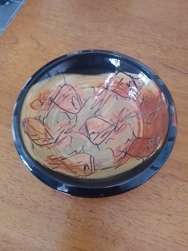 Handcrafted bowl fish design - handcrafted,