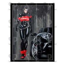 Porsche Pin Up Metal SIGN RETRO Kitchen GARAGE BAR PUB MAN CAVE 10" x 8"