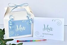 Personalised Childrens Wedding Activity Box | Pack | Party Bag | Favour | Swirl