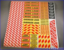 Tamiya 1/14 14th Scale Truck Safety Warning Sign Decals Kit Scania Volvo Wedico