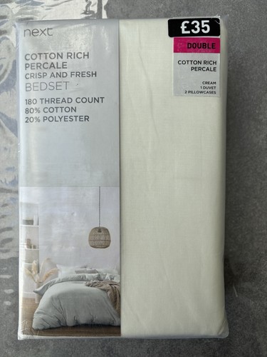 Next cream cotton rich percale - next,