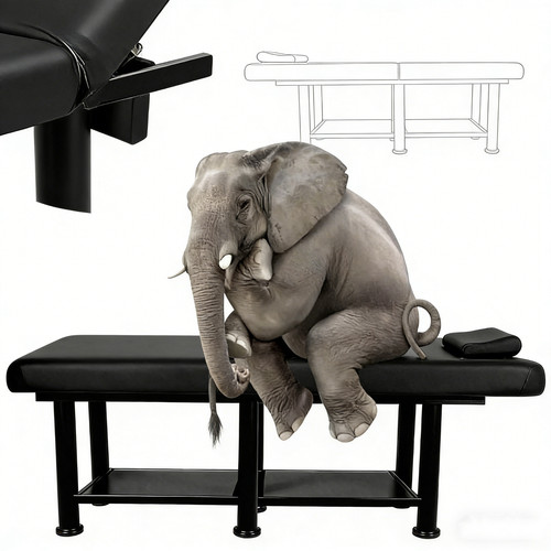 Black heavy duty massage - black,