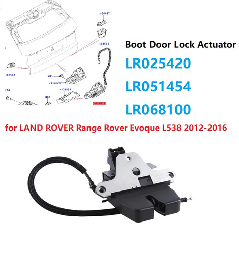 Car boot door lock - door, actuator