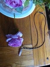  Natural Quartz  Pink Mood Stone Pendant Necklace 