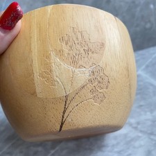 Small Wooden  Serving Bowl 5"