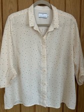 Noa Noa By Natalie Madueno Cream/Multi Polka Dot  Button Up Shirt Size 44EU/16UK