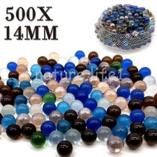 500PCS 14MM Coloured Glass