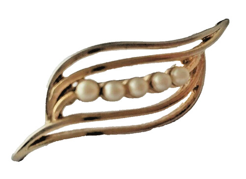 Dainty vintage gold - tone, faux