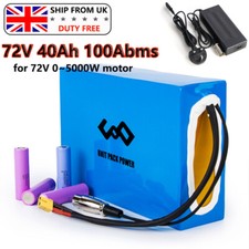 Ebike Battery 48V 60V 72V 40Ah Lithium Pack for 0~5000W Scooter Eletric Bike Kit