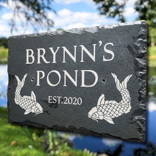 Personalised garden pond sign - pond,