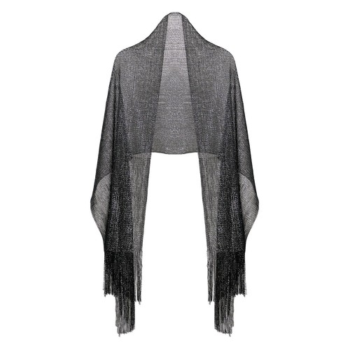 Metallic lurex wedding shawl - metallic,