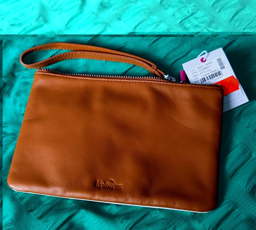 Kipling leather wristlet - leather,