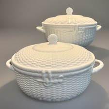 Two (2) Coalport Lidded White