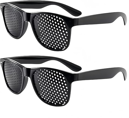 Pcs pinhole glasses black - glasses,,